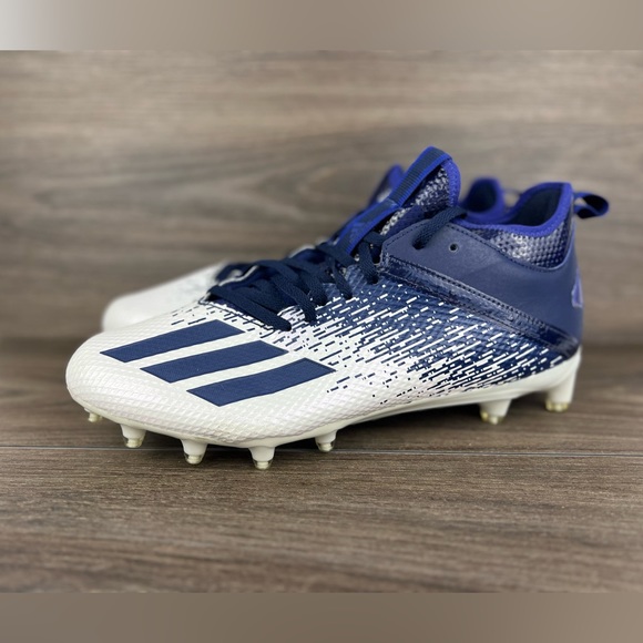 adidas Shoes Adidas Adizero Scorch Football Cleats White Navy Blue
